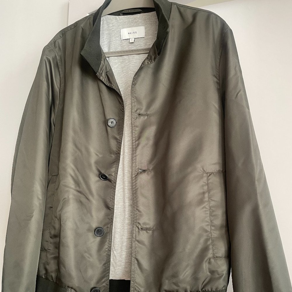 Reiss Men's Olive Green Bomber Jacket